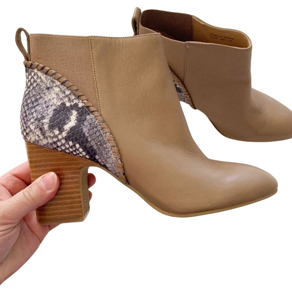 Jack Rogers Poppy Leather Bootie 9.5 Tan NEW - Picture 2 of 10